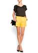 Asymmetric leather pumps