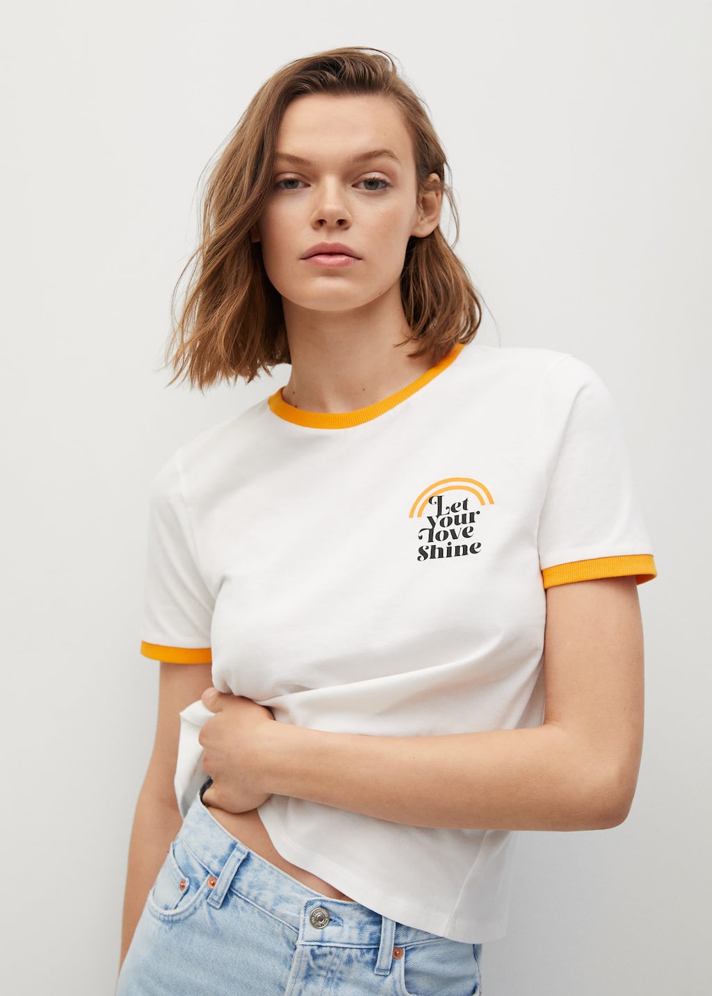 mango tee shirt blanc
