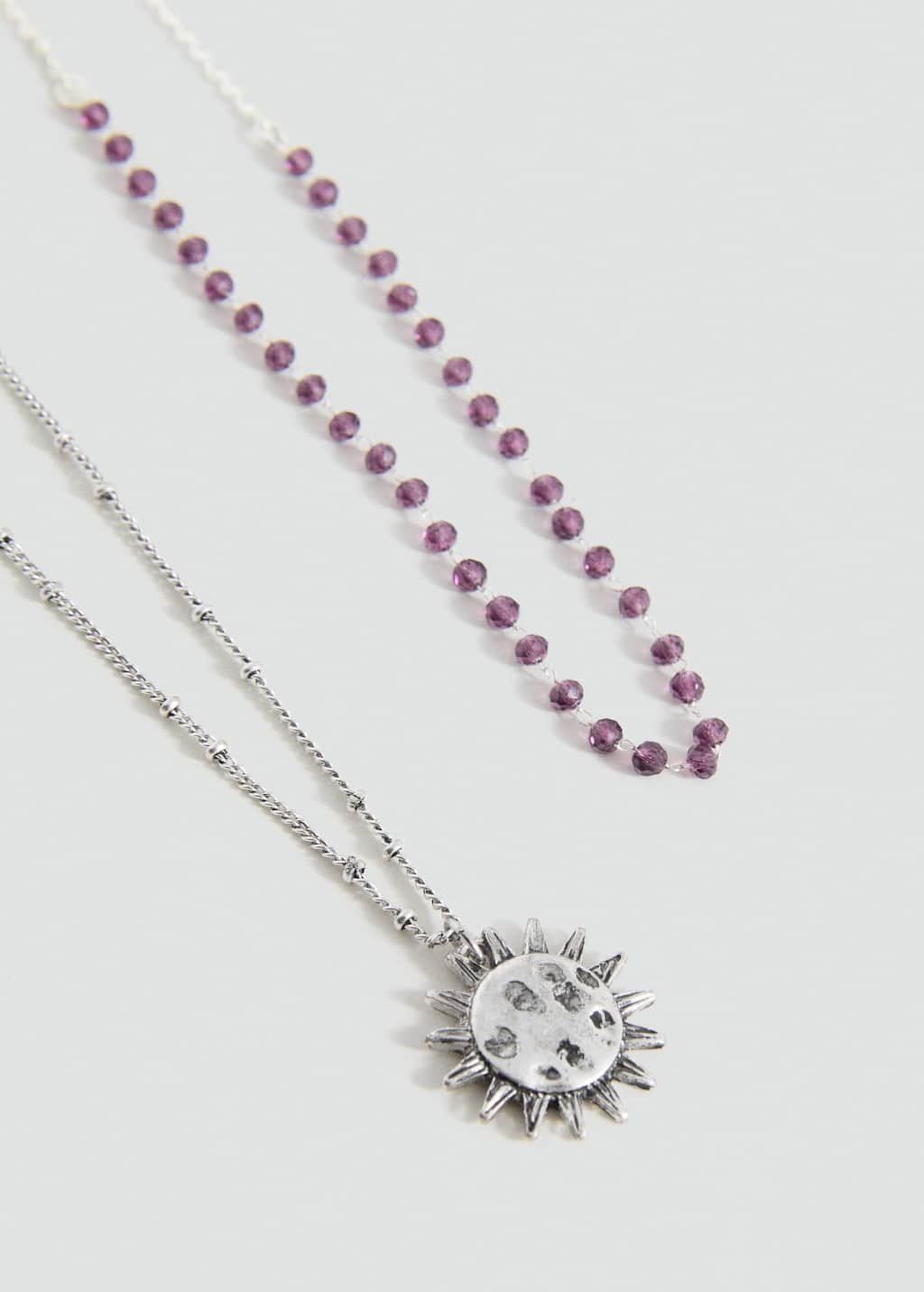 Mango Teen 2 Pack Of Necklaces Silver