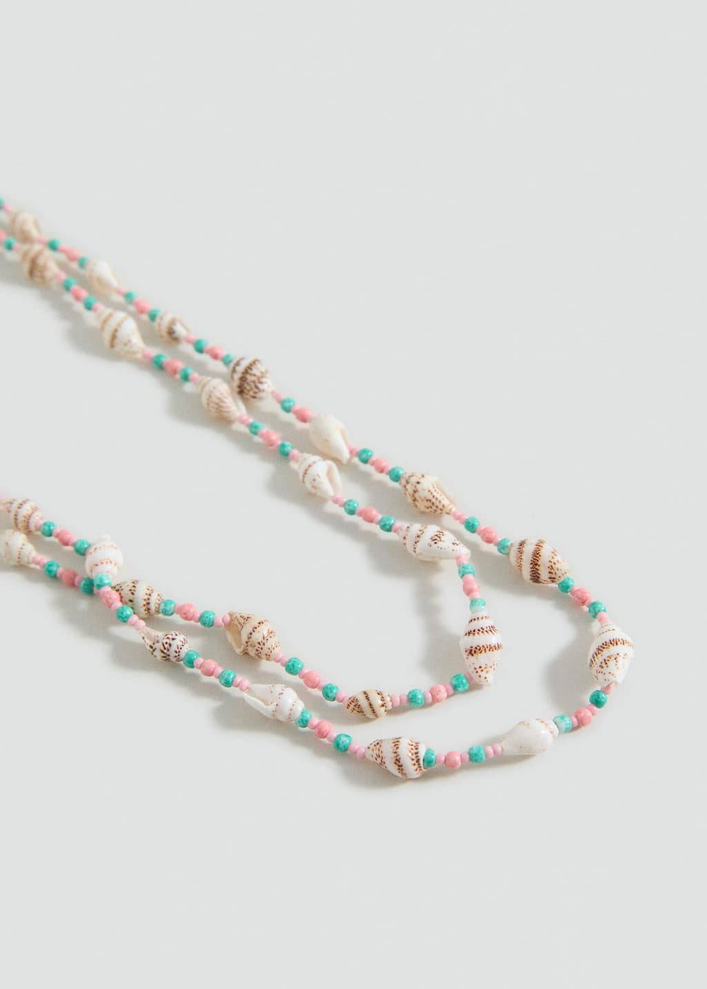 Mango Long Triple Necklace Sand