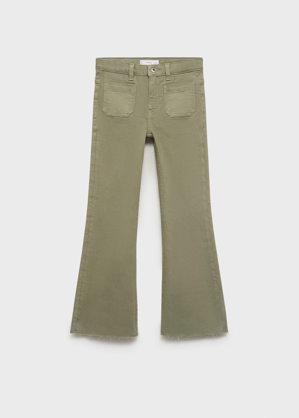 Mango Flared Jeans Khaki