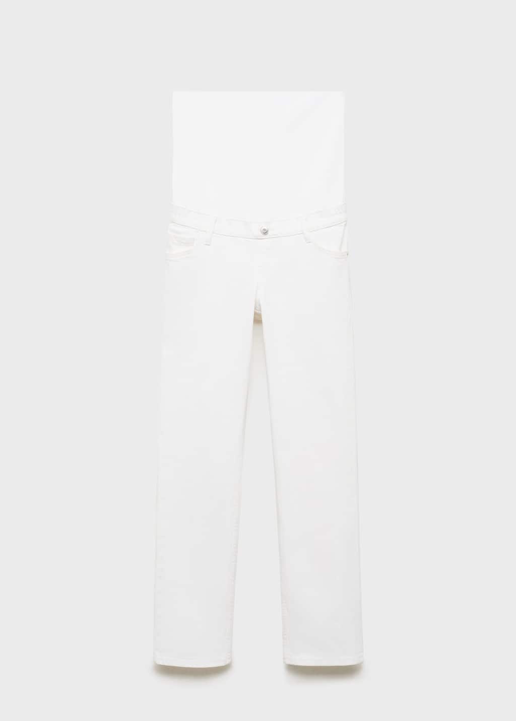 Mango Maternity Straight Jeans White In White