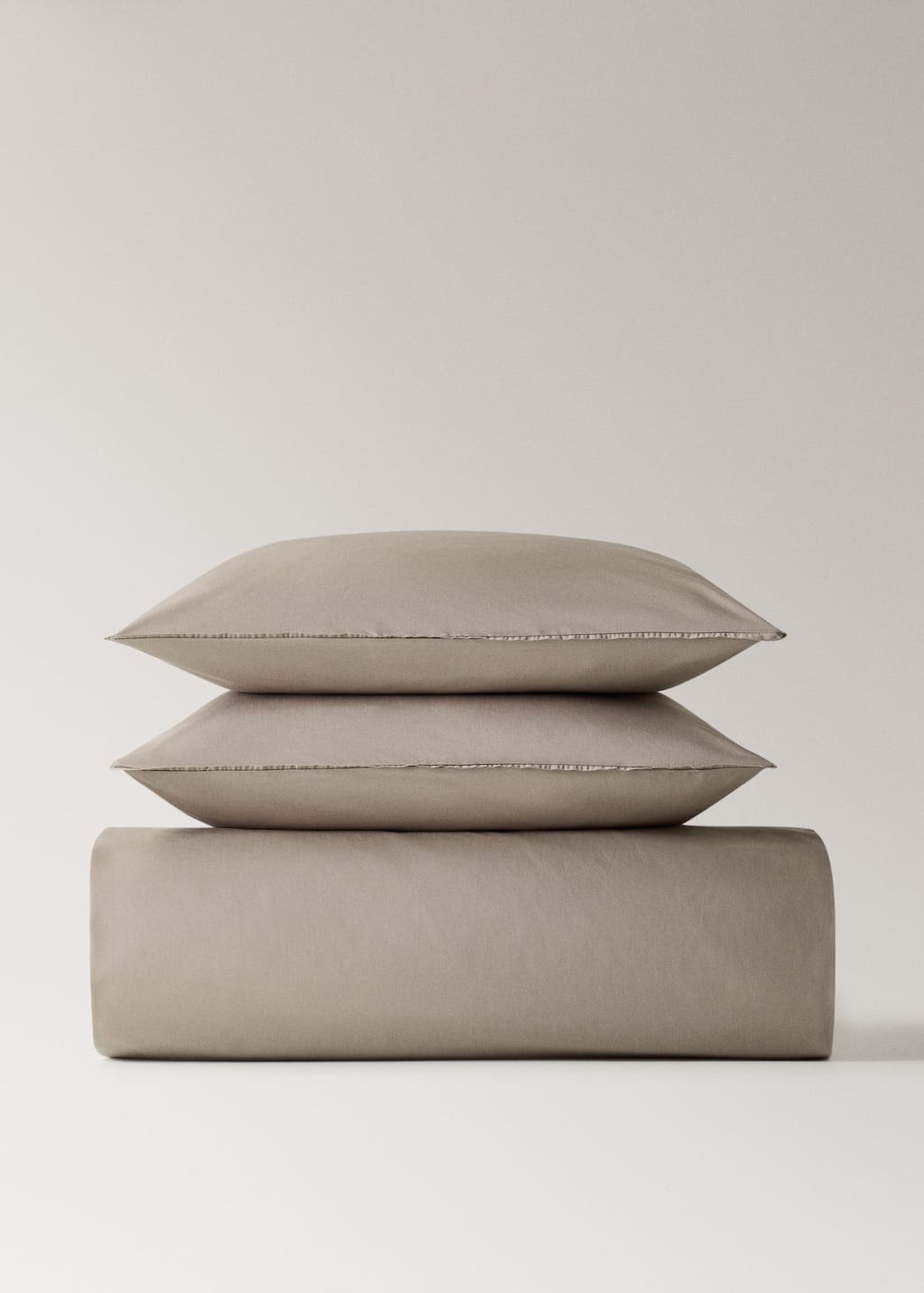 Mango Home 300 Threads Count Cotton Percale Duvet Cover Single Bed Medium Brown