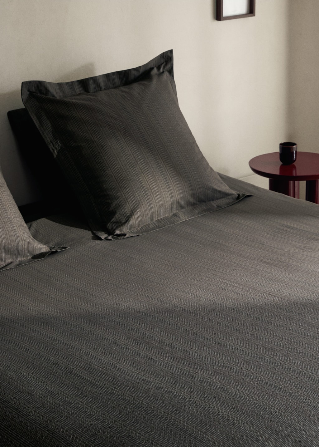 Percale cotton tailored-print duvet cover for 180/200 cm bed