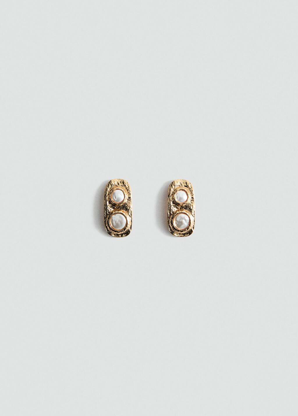 Combined textured earrings