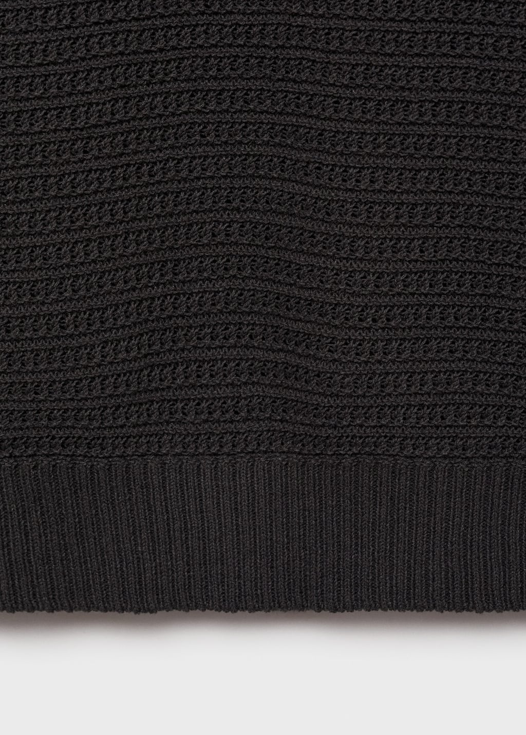 Crochet cotton polo shirt