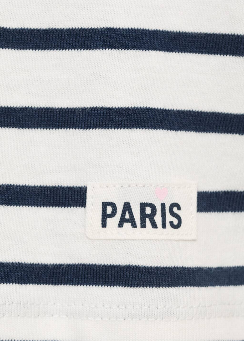 Patch striped t-shirt
