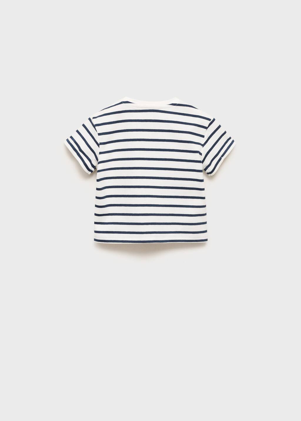 Patch striped t-shirt