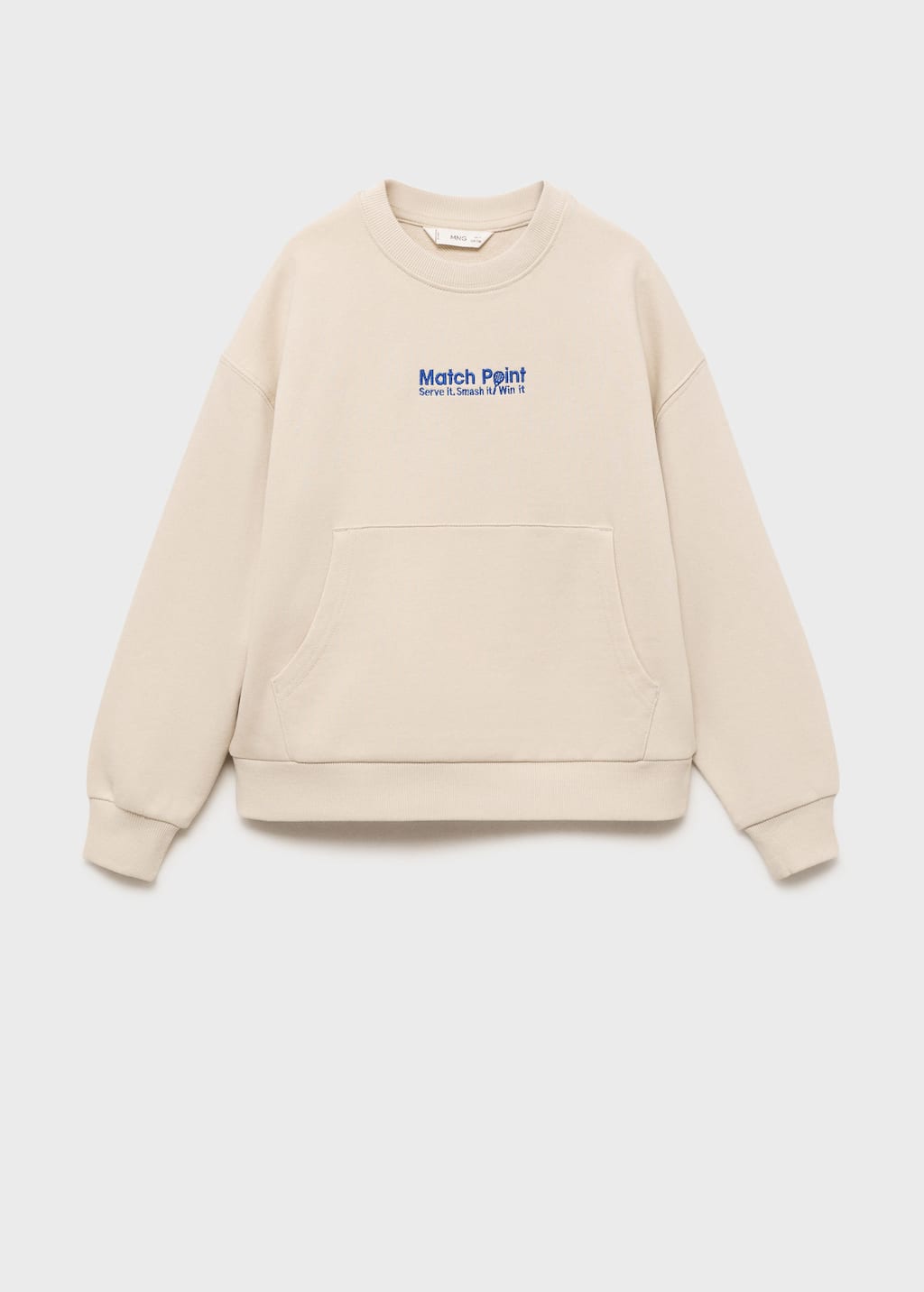Mango Sweat Brodé Et Imprimé Sable - Enfants - 7-8 Ans - Kids In Brown