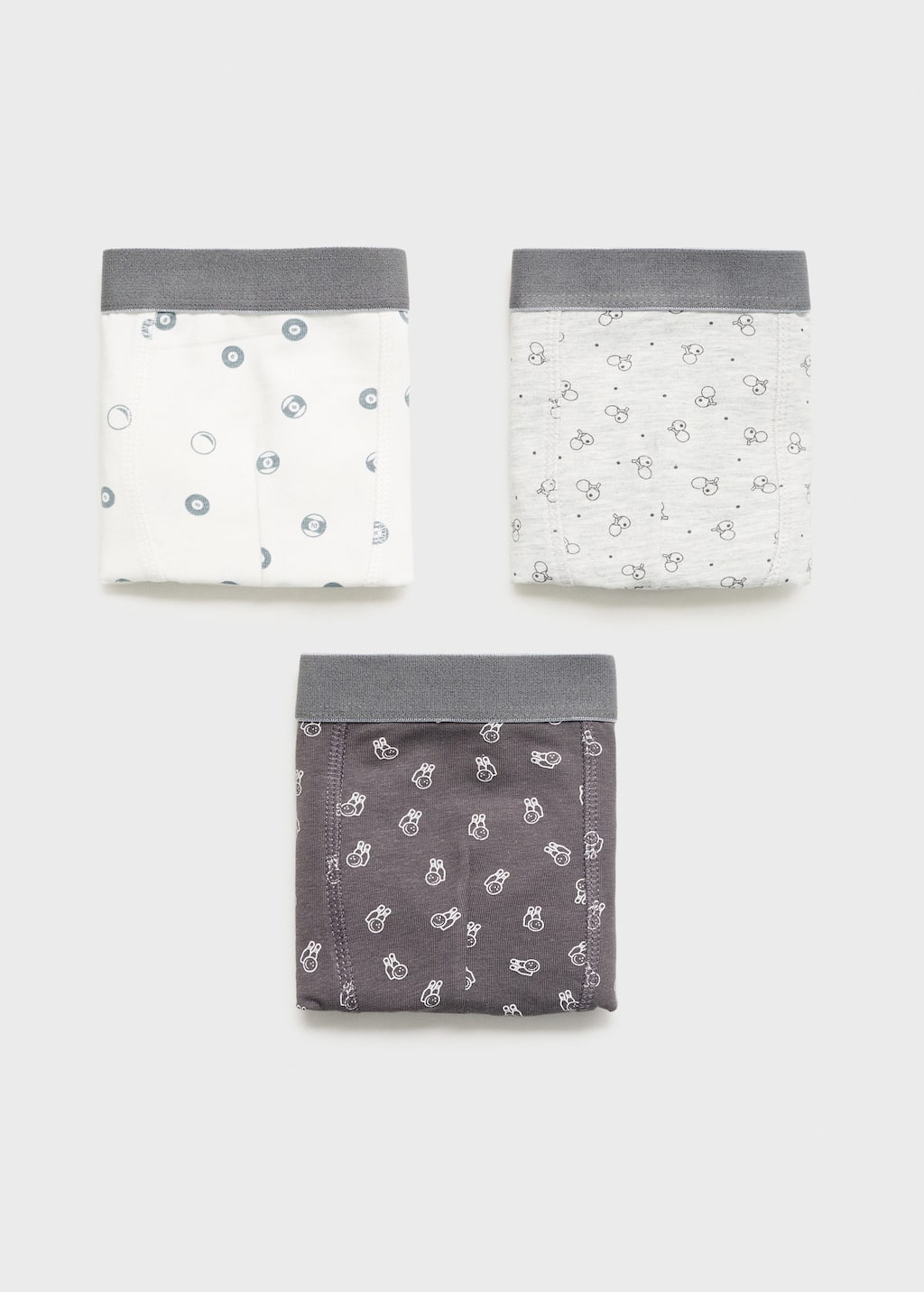 Mango 3-pack Combined Briefs Medium Heather Grey