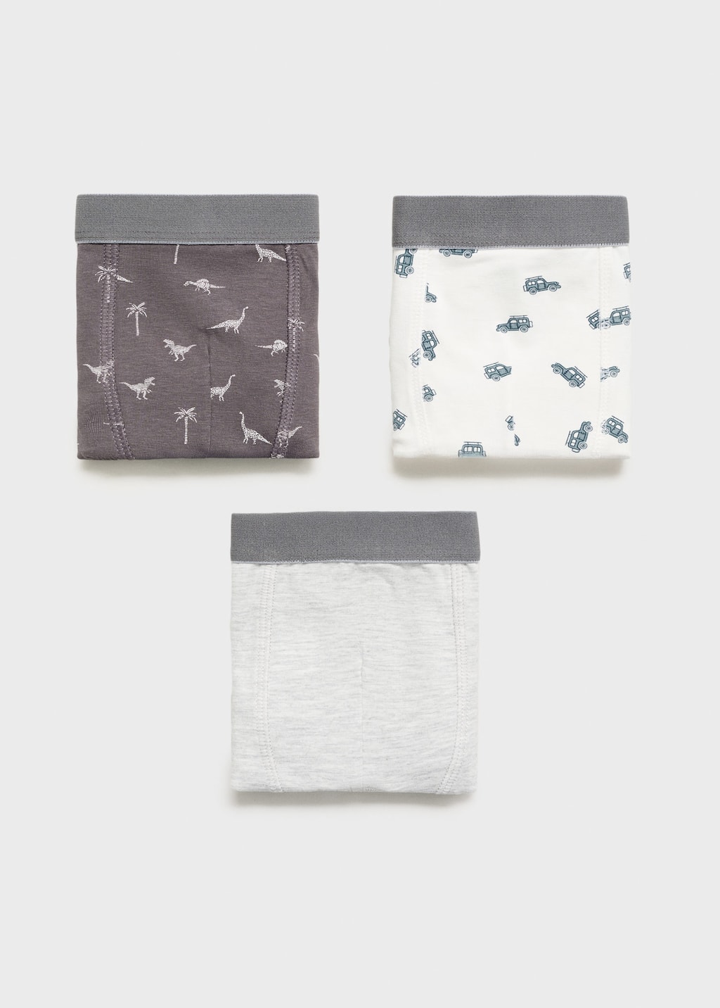 Mango 3-pack Combined Briefs Medium Heather Grey