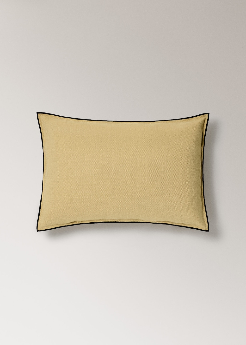 Mango Home Linen Cotton Cushion Cover Overlock Tab 40x60 Cm Mustard
