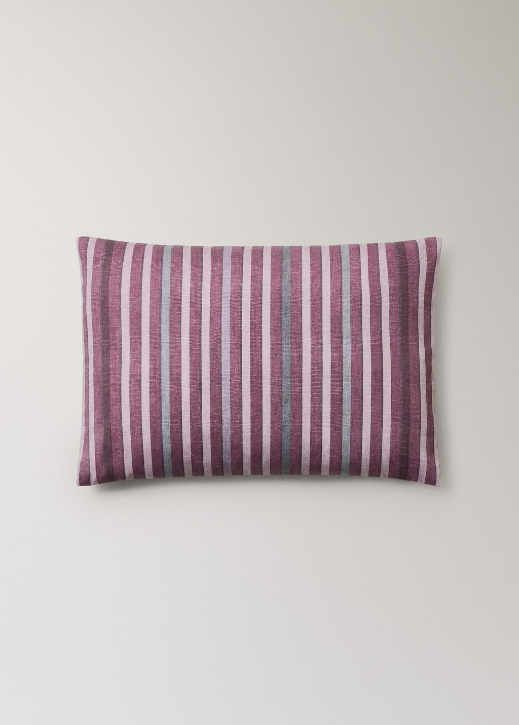 Mango Home Housse De Coussin Lin Coton Rayure Imprimée 40x60 Cm Fraise - Home - 40x60cm -