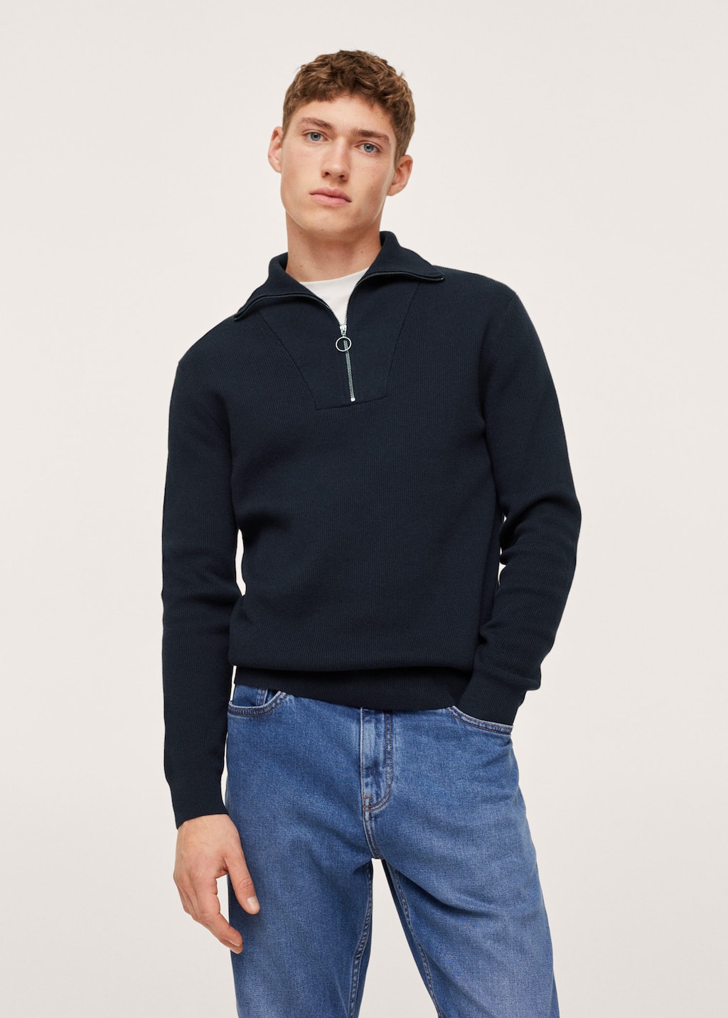 mango high collar sweater