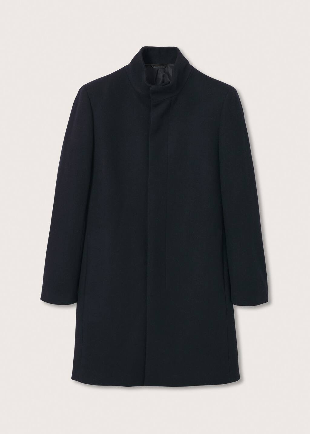 mango wool funnel neck coat