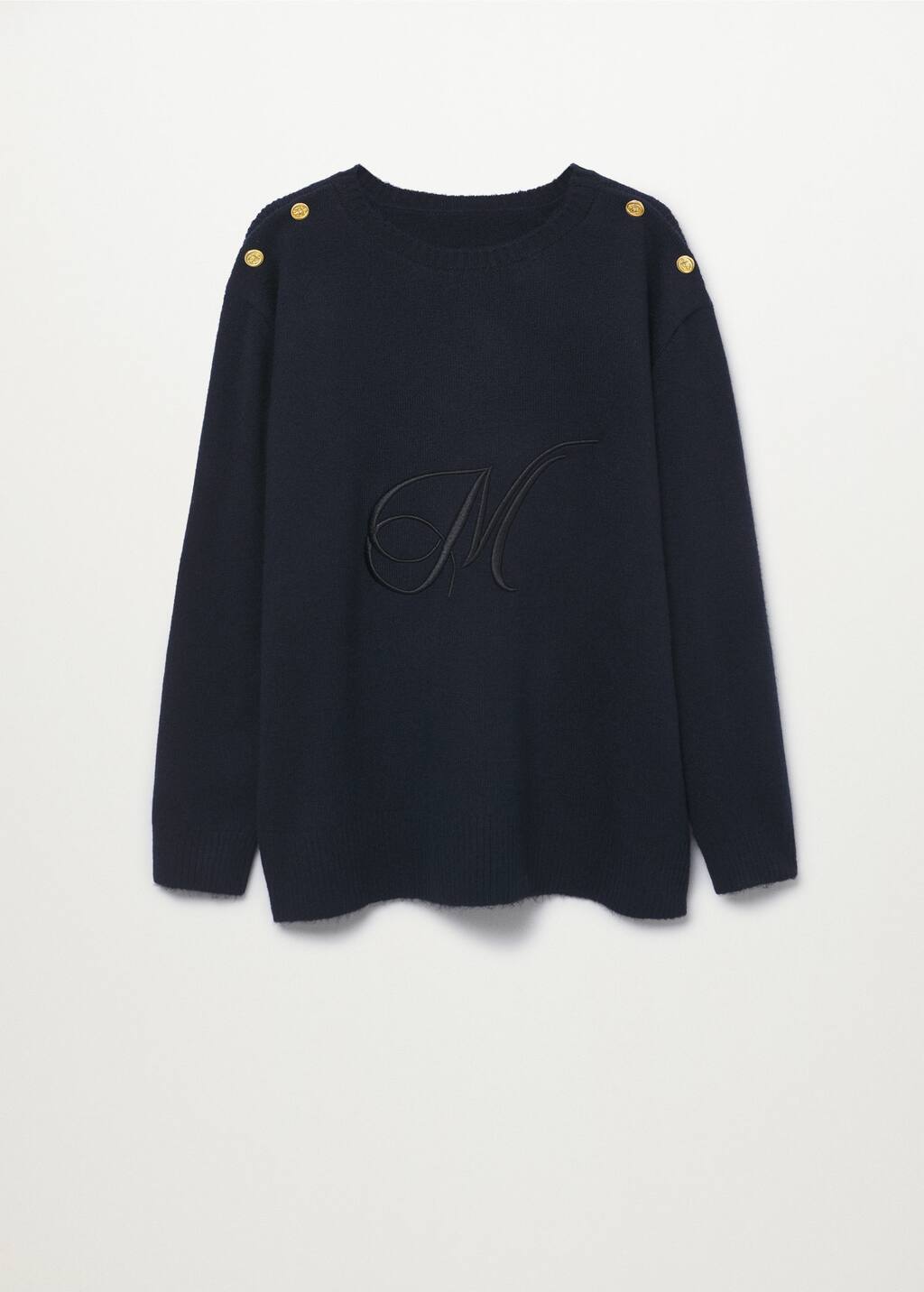 button detail sweater