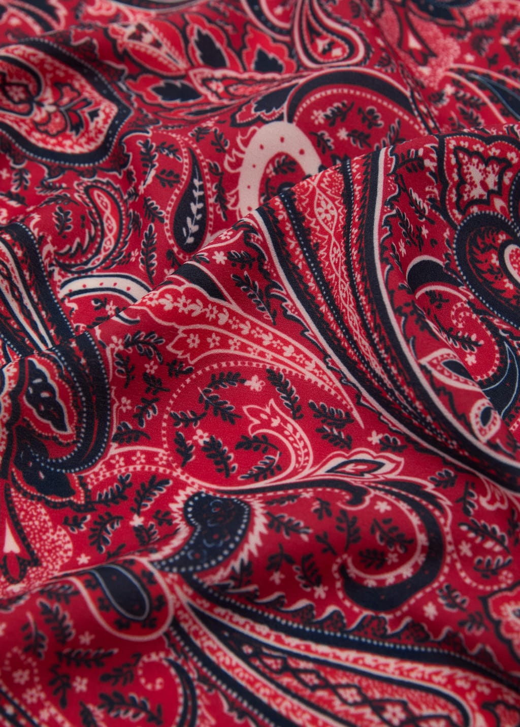 Mango Foulard En Imprimé Paisley Rouge - Femme - Taille Unique - In Red