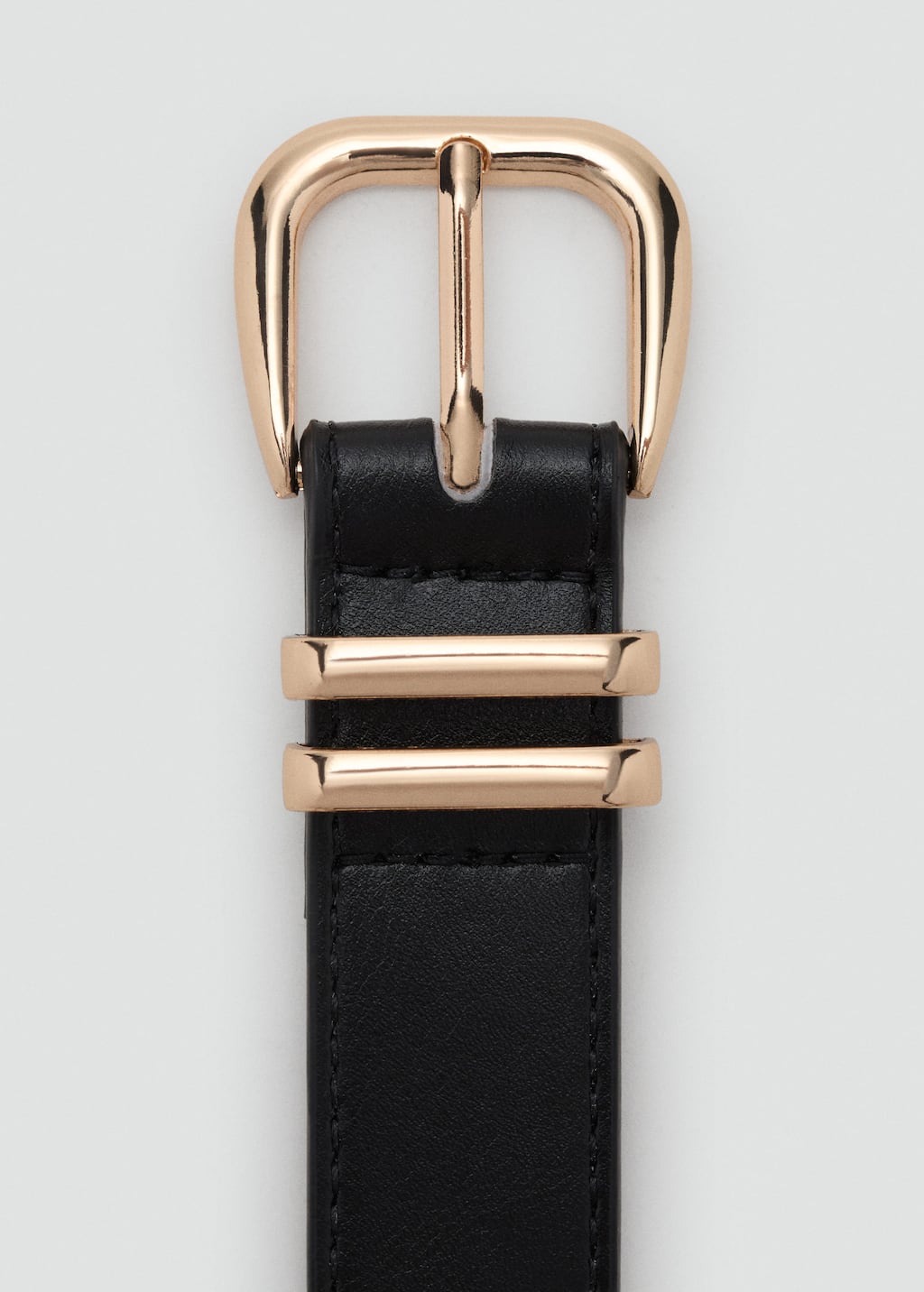 Mango Ceinture Boucle Métallique Noir - Femme - Xl -  In Black