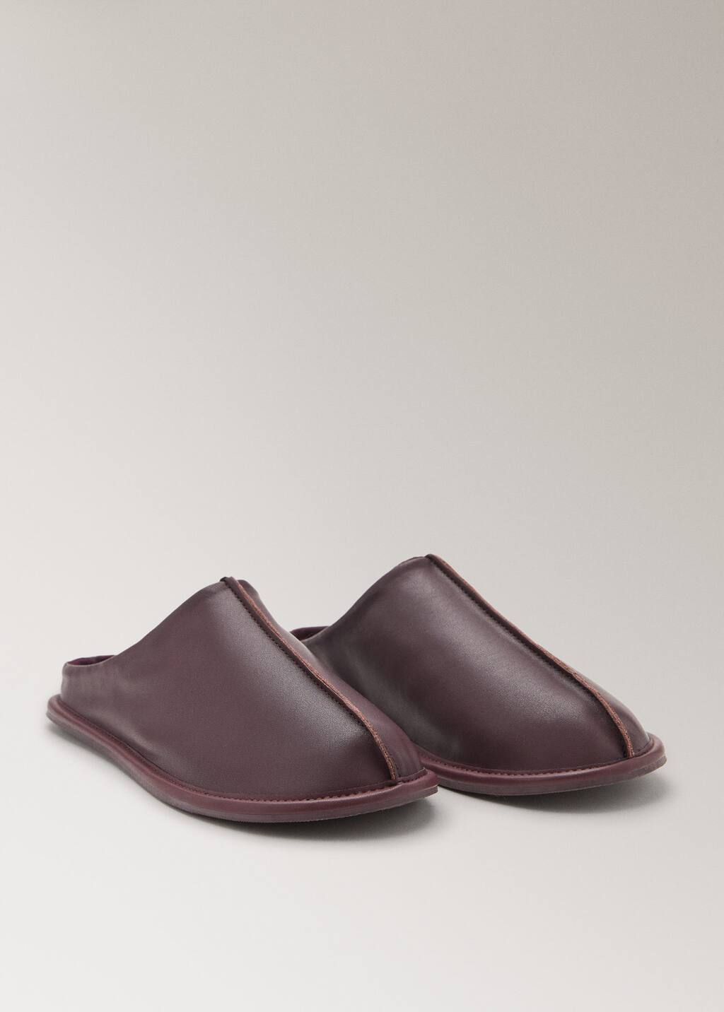 Mango Slippers Blackberry In Burgundy