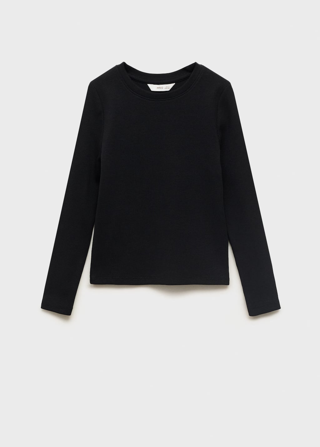 Ribbed long-sleeved t-shirt