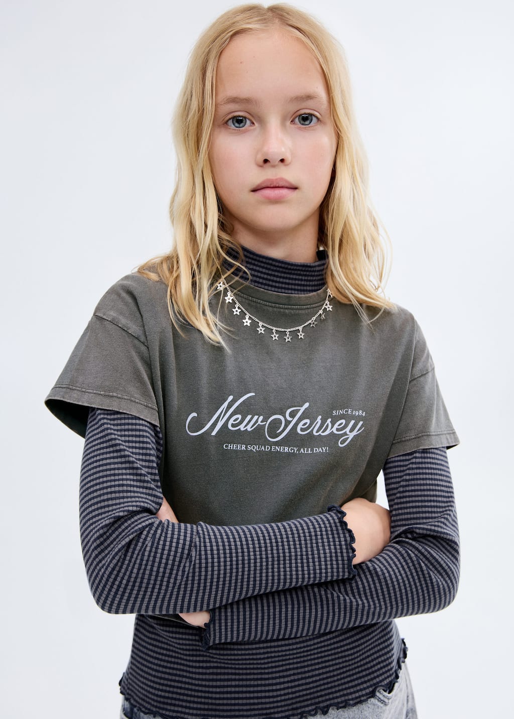Printed cropped t-shirt