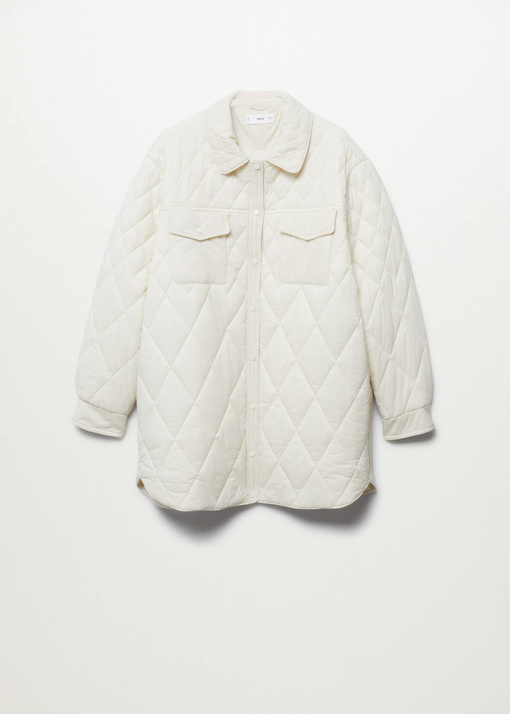 white quilted jacket