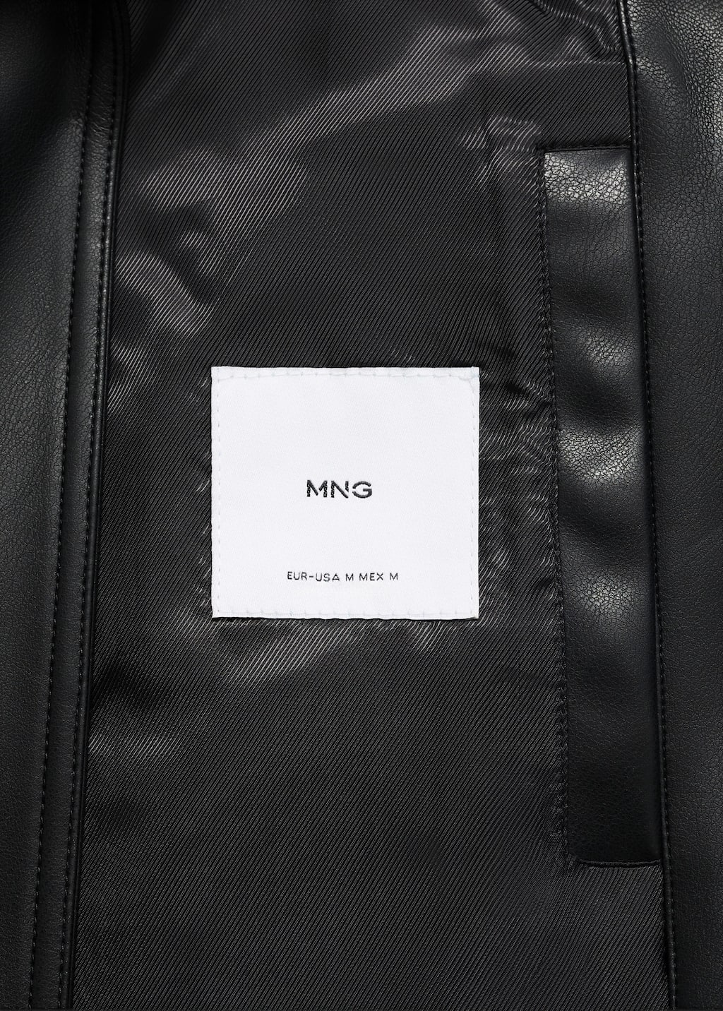 Leather-effect biker jacket