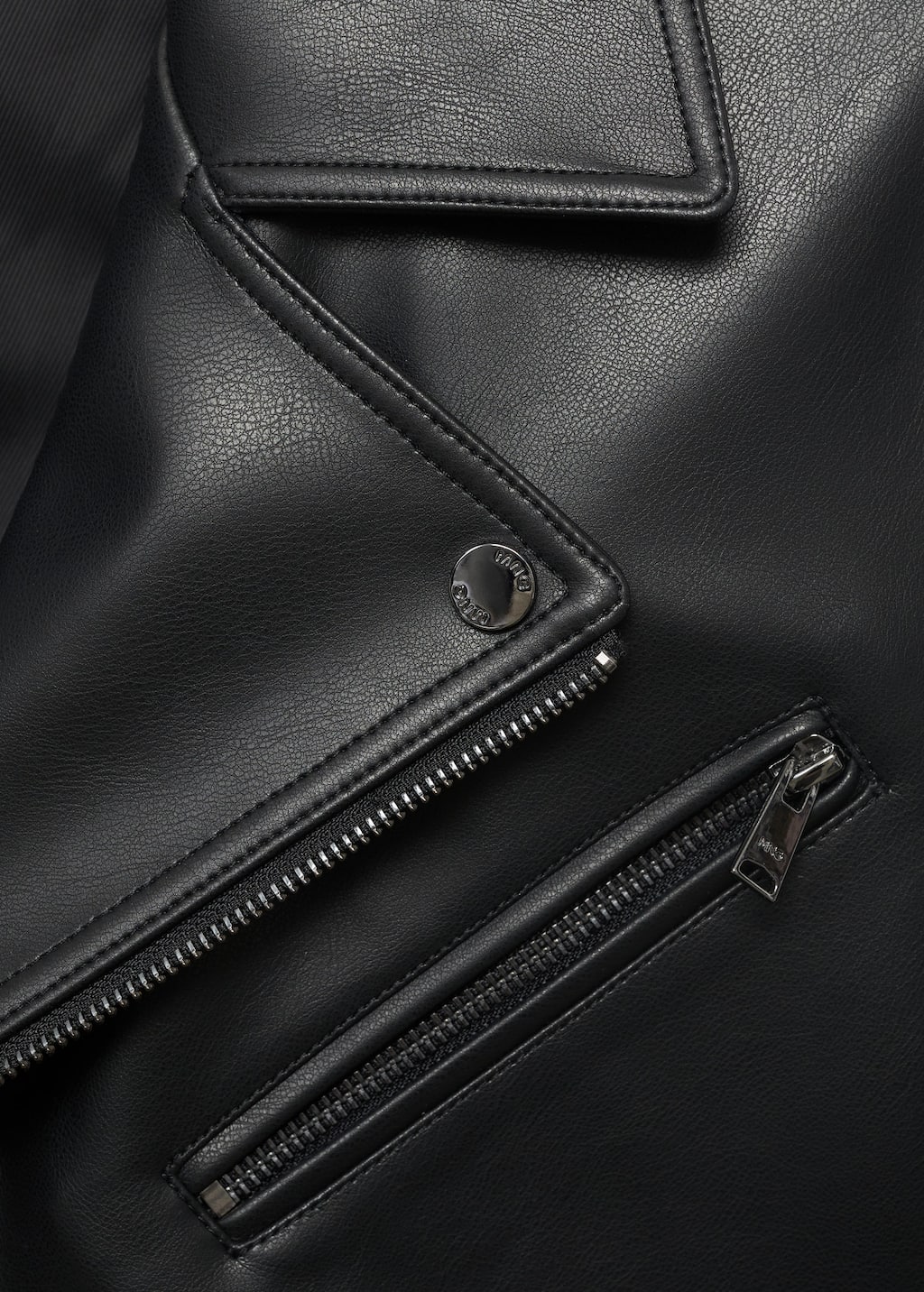Leather-effect biker jacket