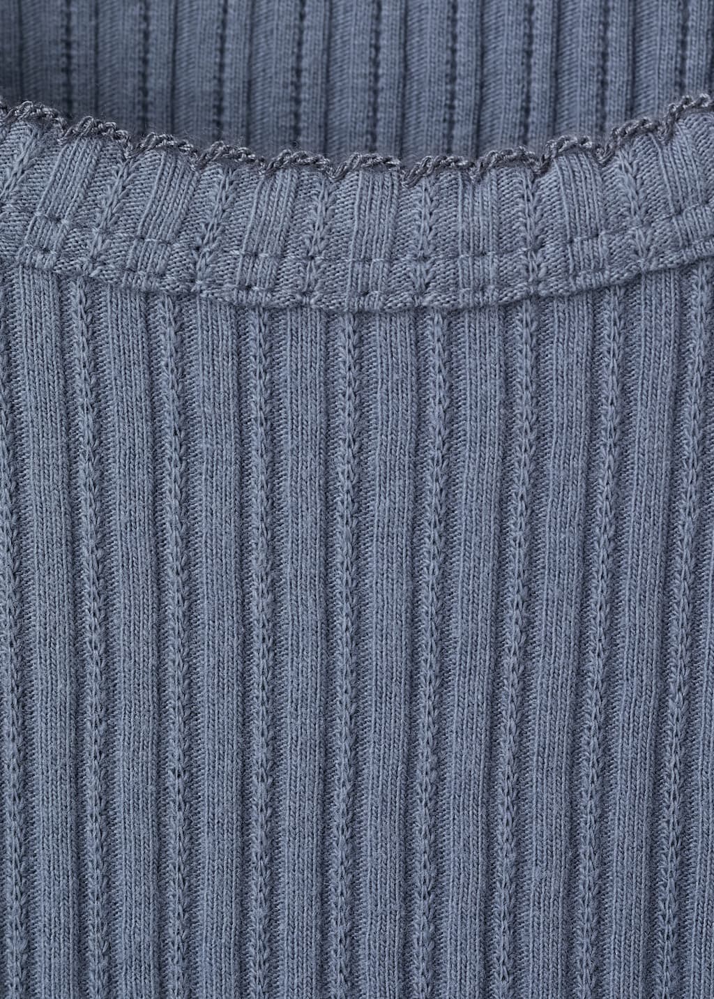 Ribbed  knit t-shirt