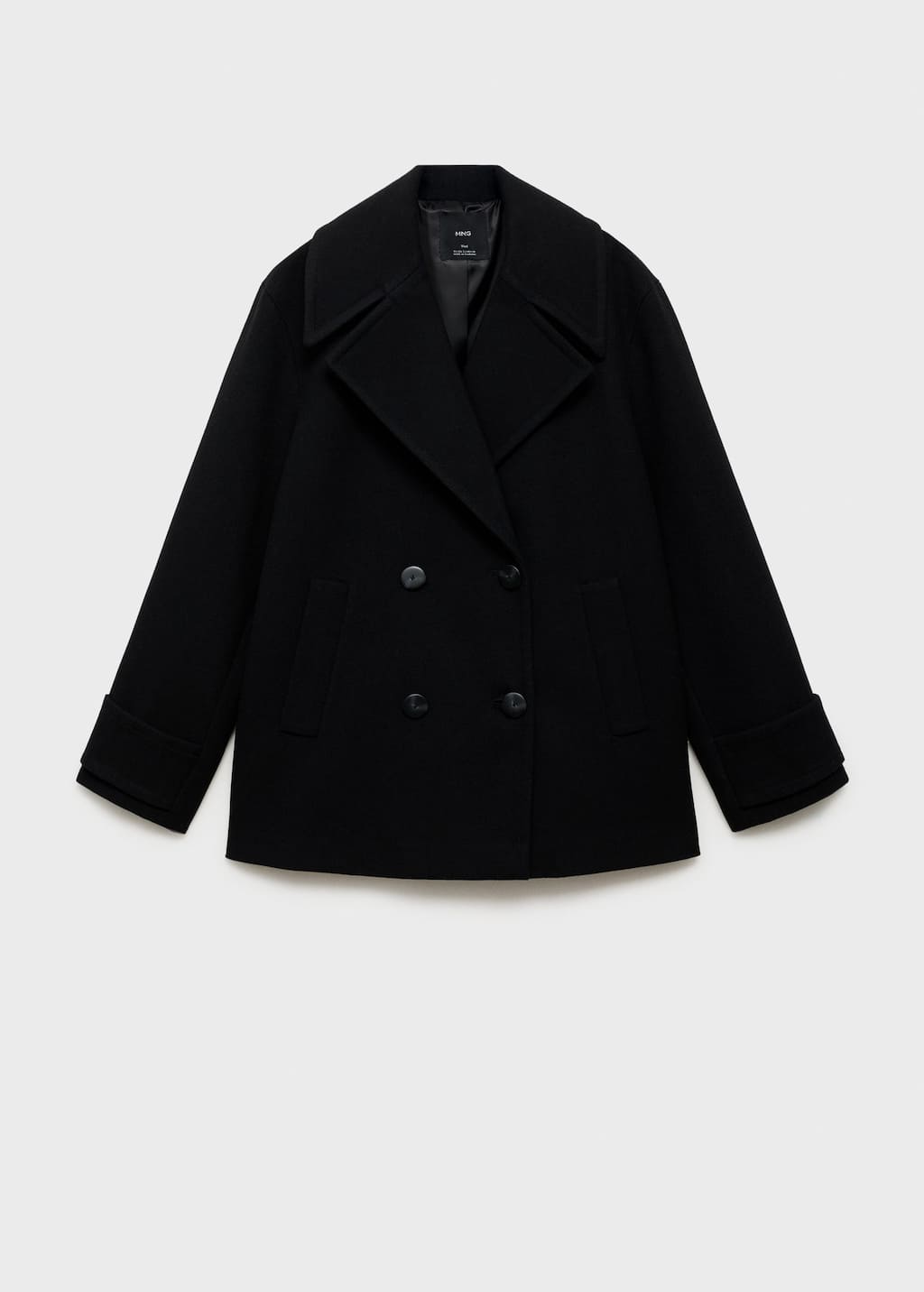 Mango Manteau Noir - Femme - Xxl - In Black