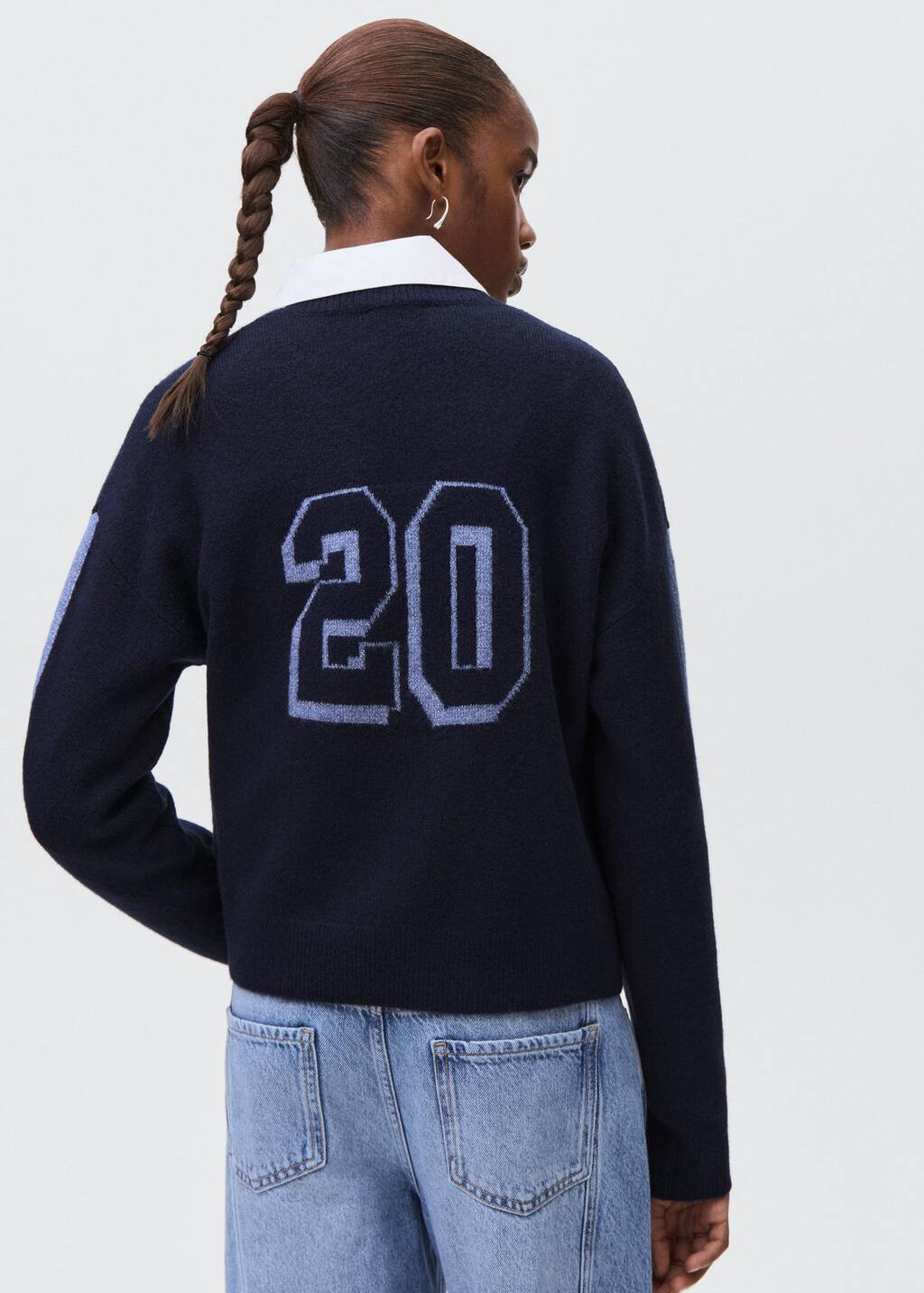 Knit embroidered sweater