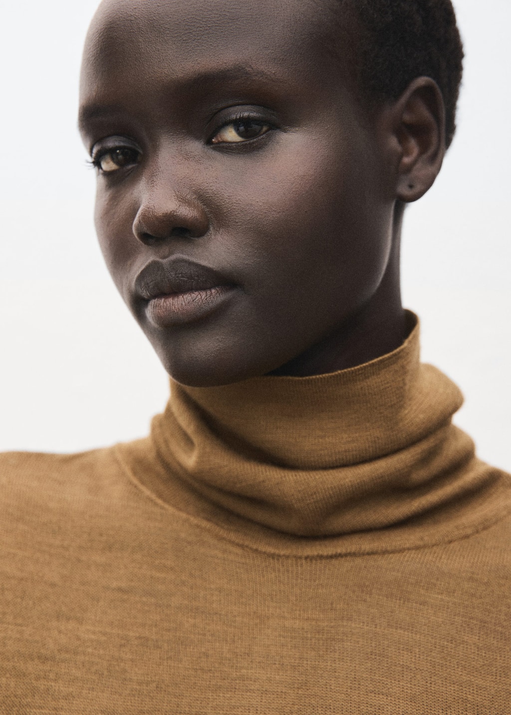 Wool-blend turtleneck sweater