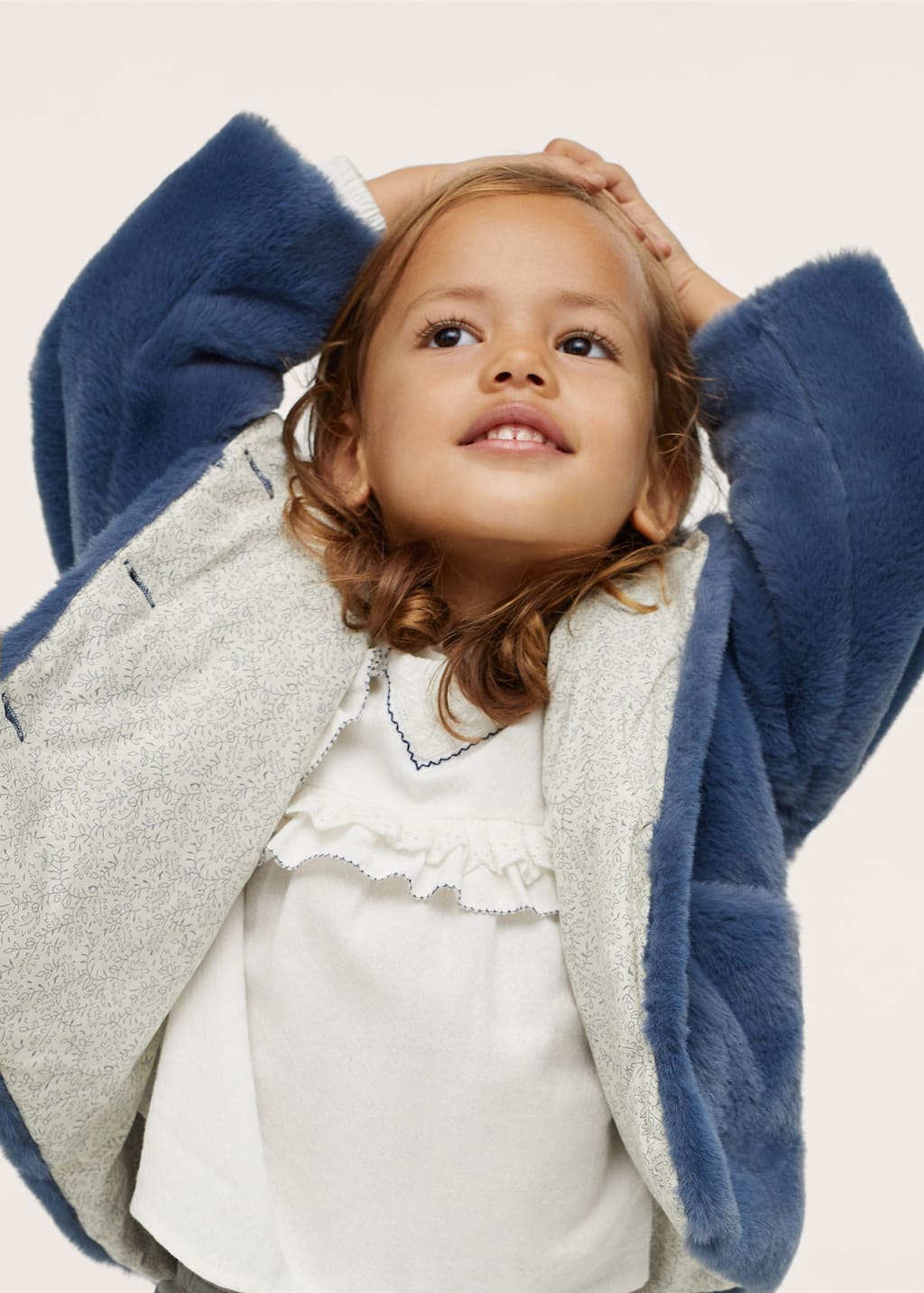 faux fur raglan sleeve hooded corduroy jacket