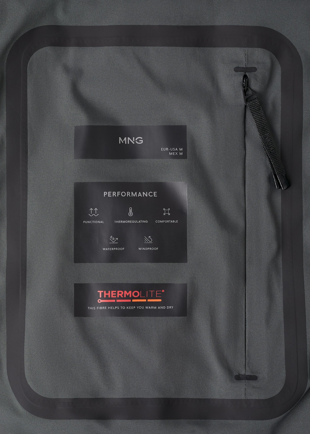 Waterproof jacket with Thermolite® padding