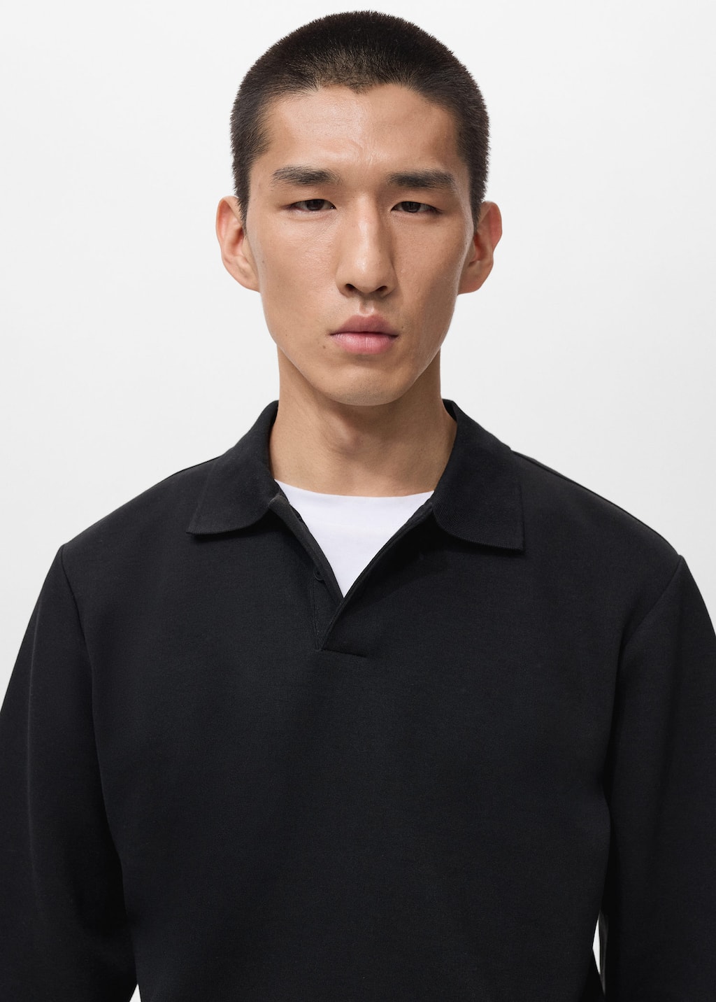 Regular-fit polo sweatshirt