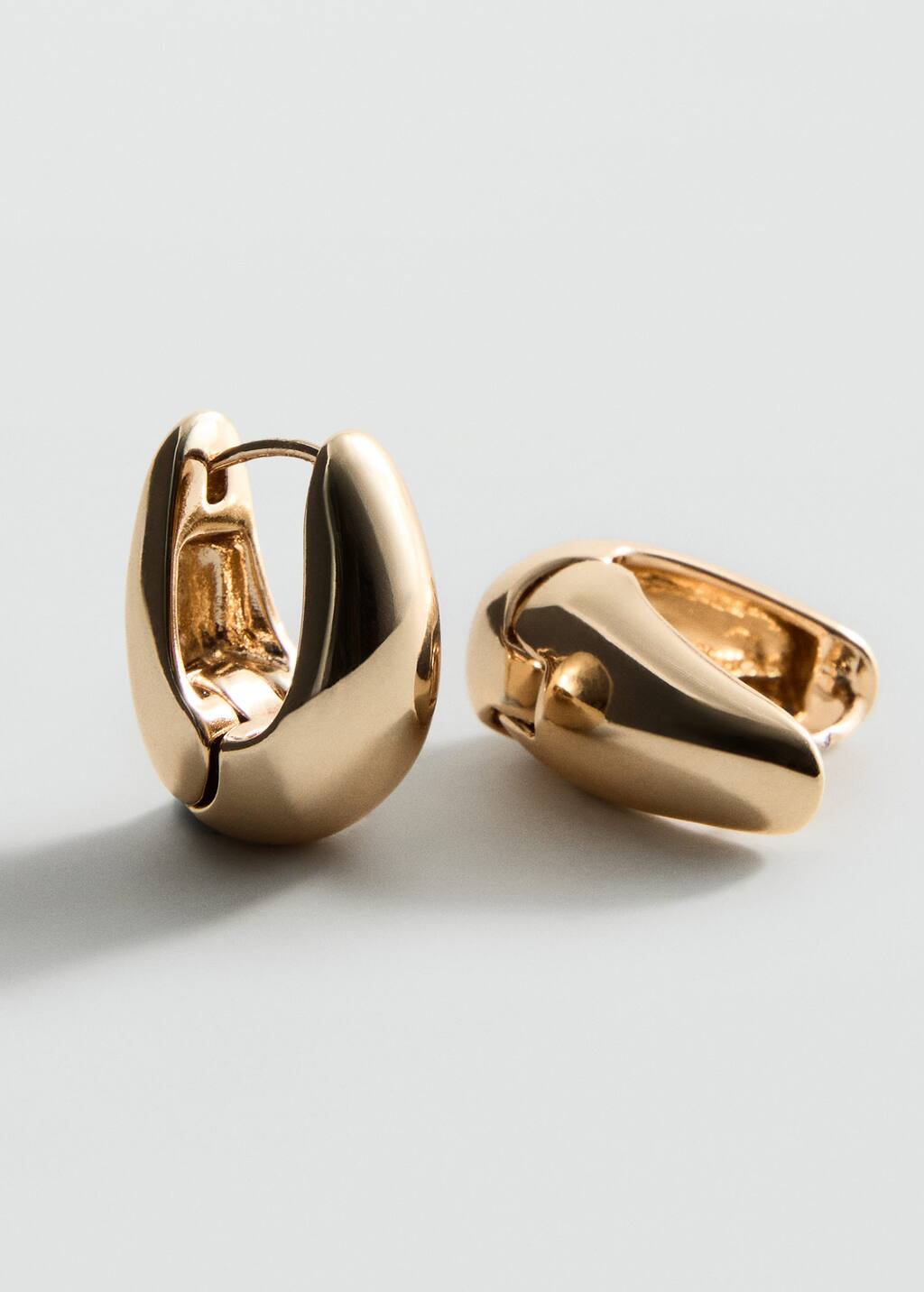 Mango Volume Hoop Earrings Gold In Gold