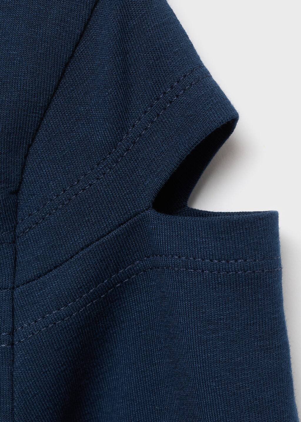 Cotton t-shirt with cut-out