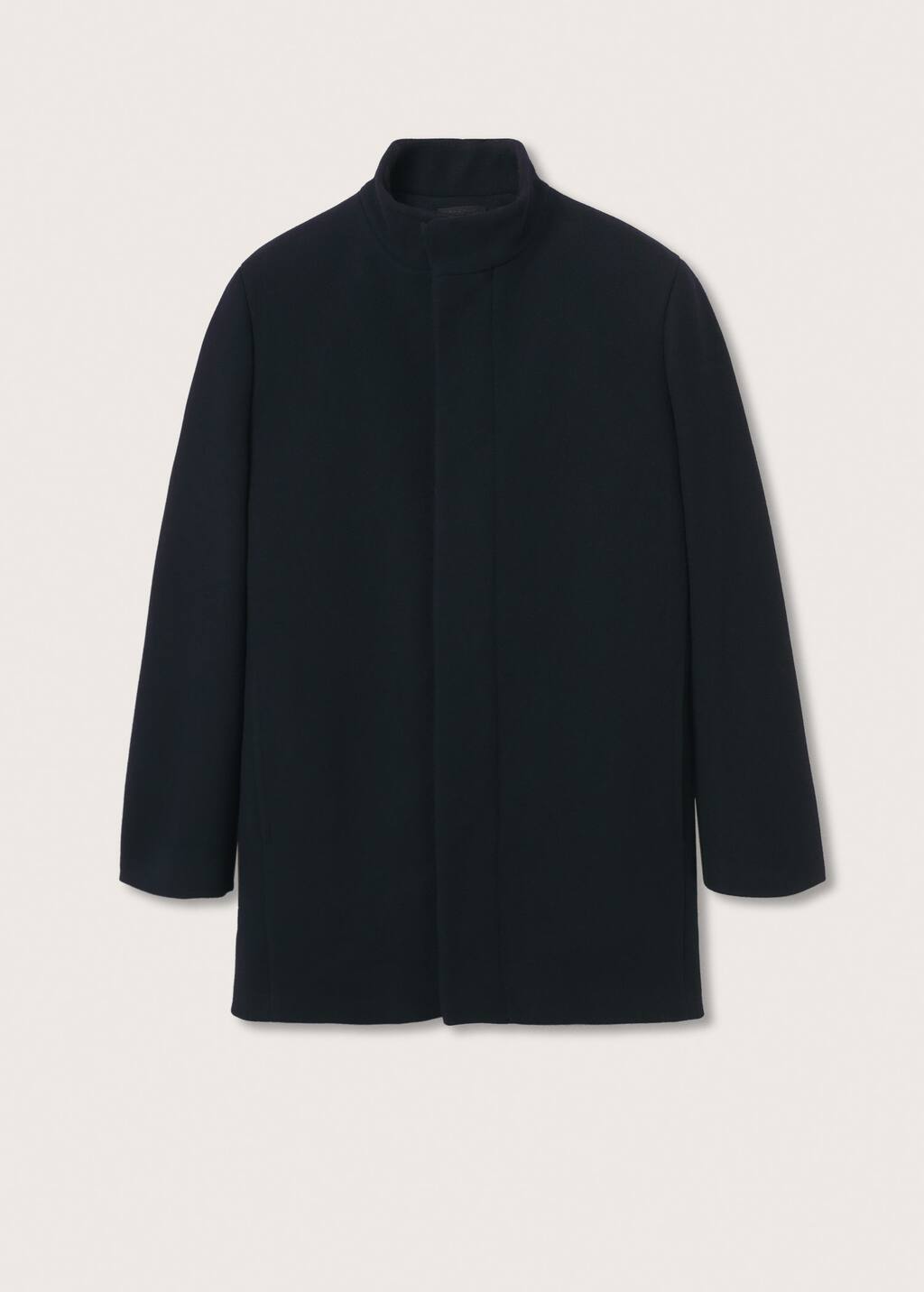 long funnel neck coat