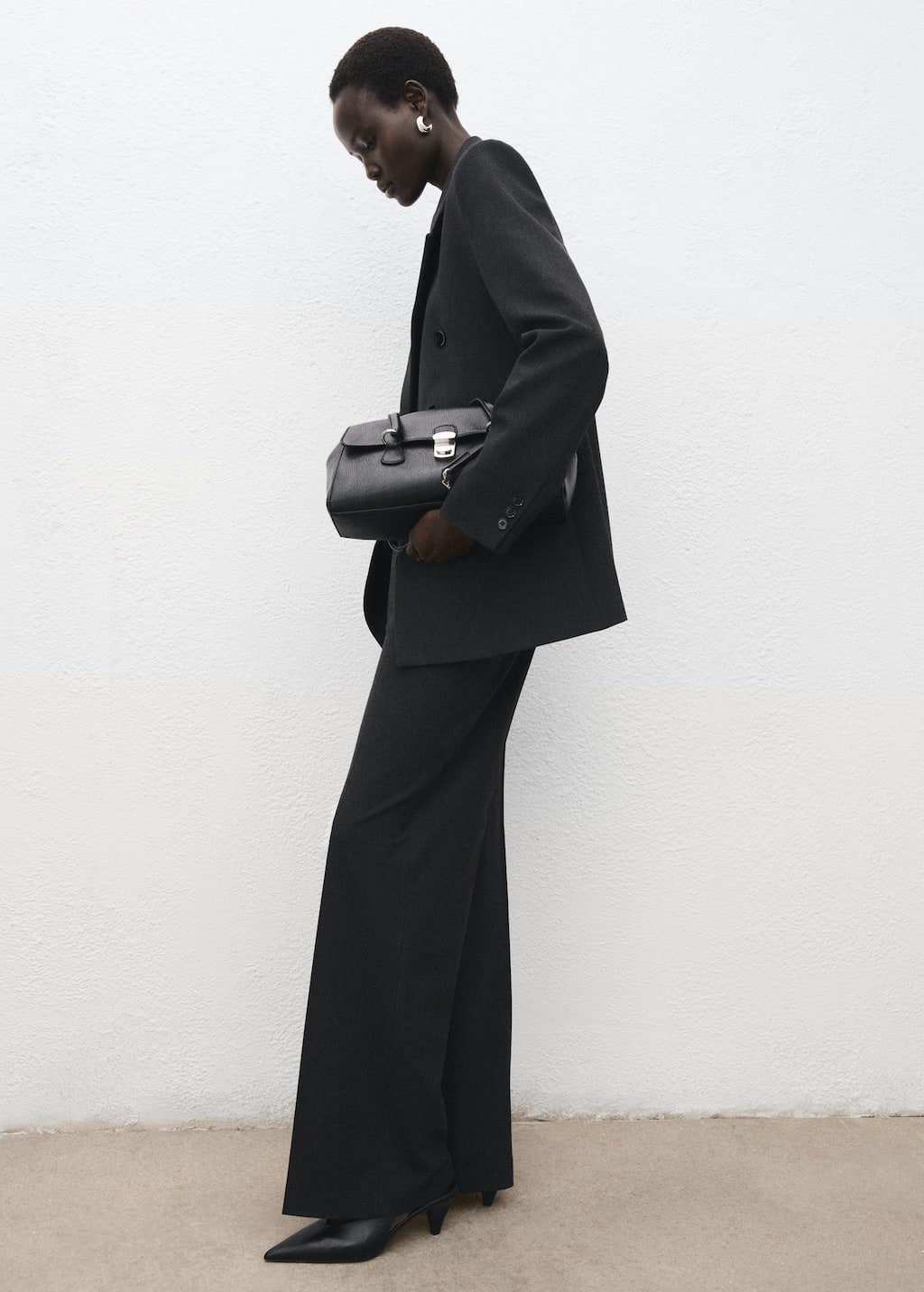 Pleated suit pants
