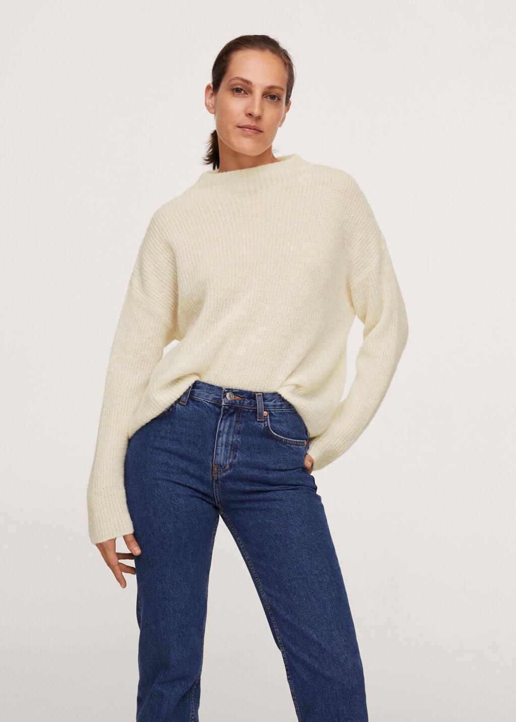 mango ribbed knit sweater