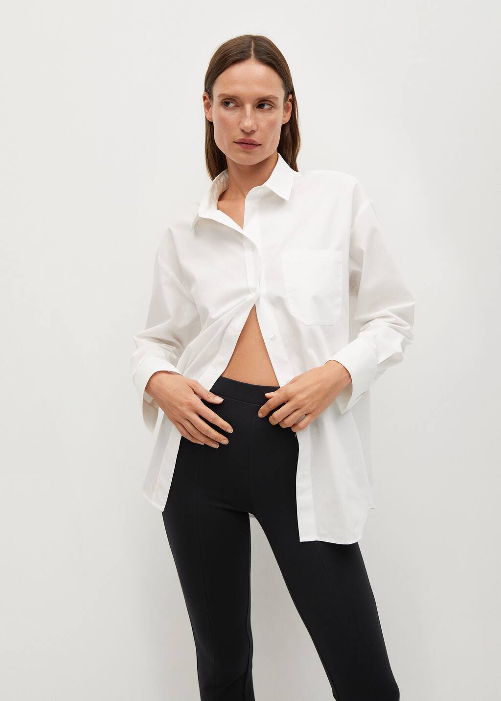 Mango slit hem leggings Clearance