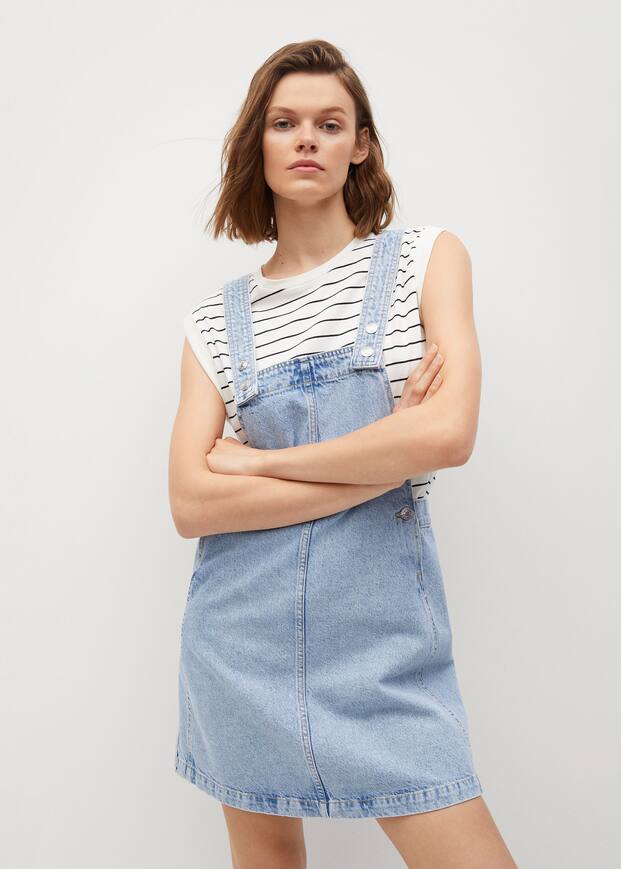 Sukn s laclem svtl denim - Nhled ve stedov rovin