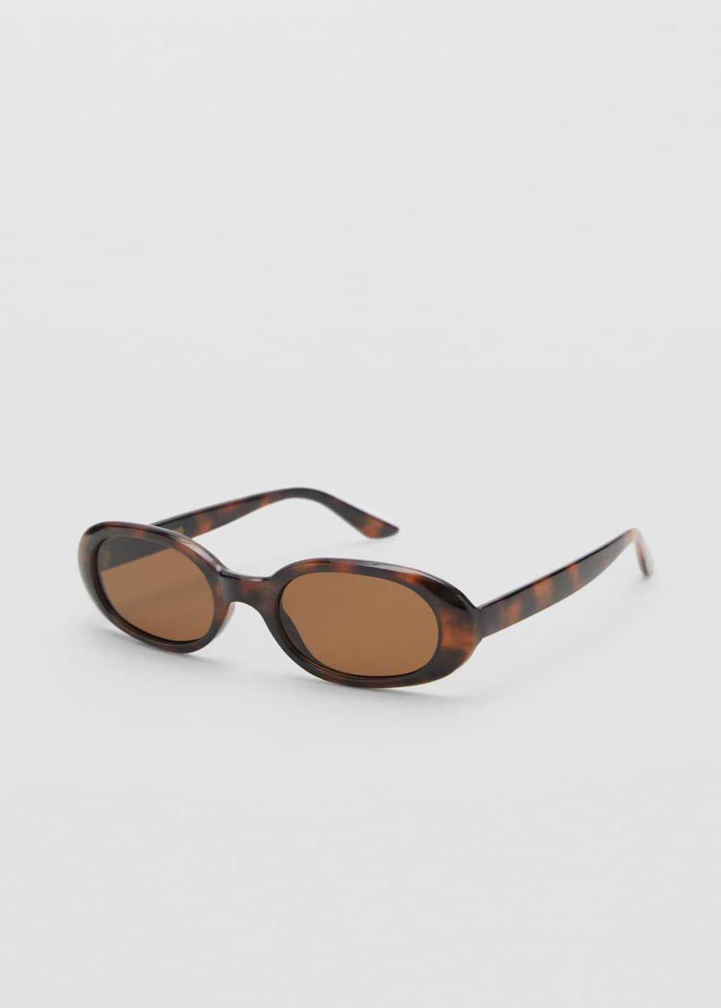 Mango Lunettes De Soleil Monture Ovale Chocolat - Femme - Taille Unique -