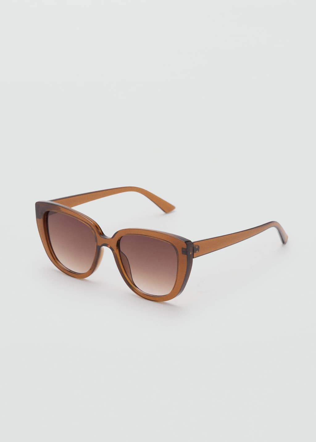 Mango Lunettes De Soleil Monture Plastique Marron - Femme - Taille Unique -