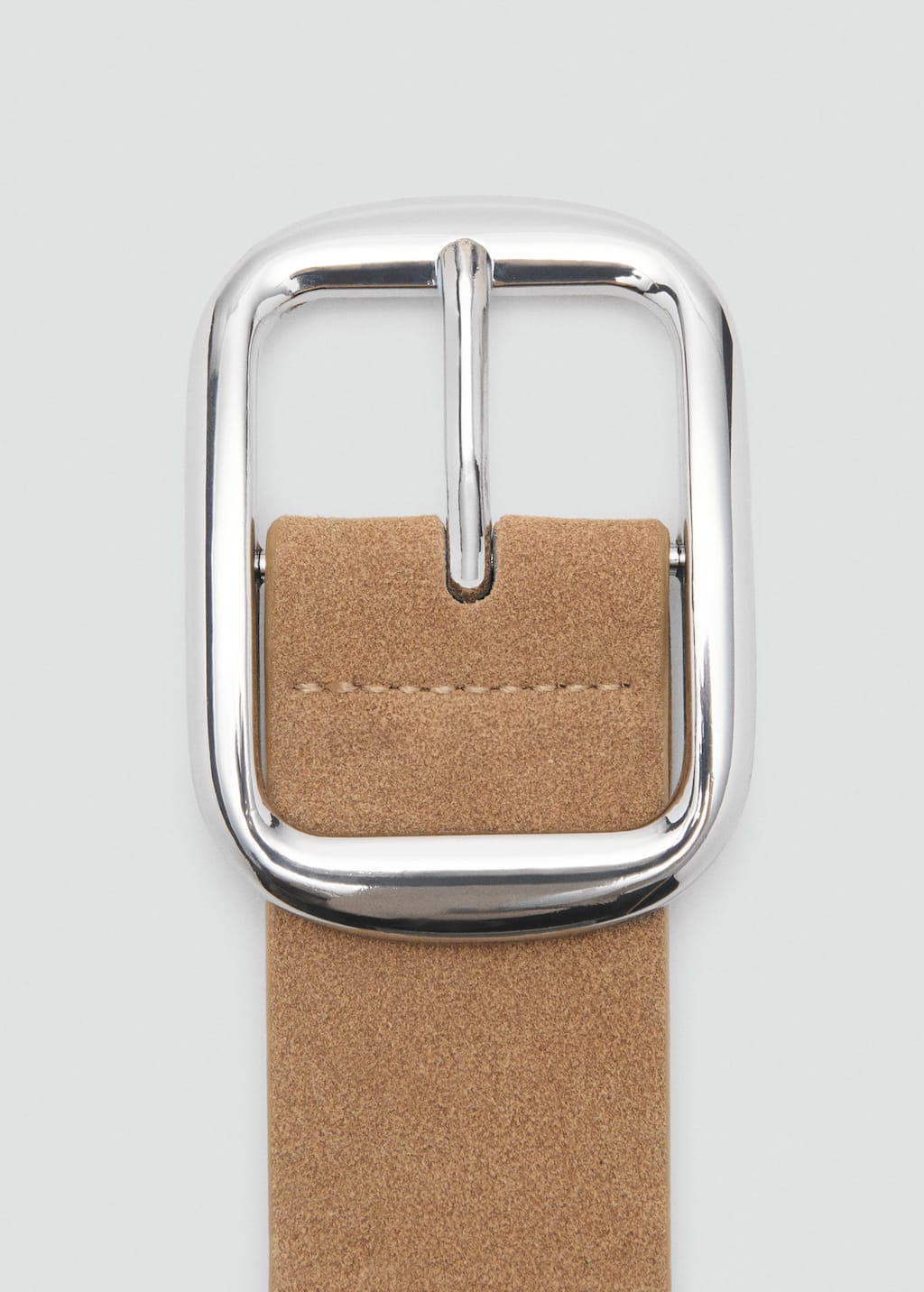 Mango Ceinture En Daim À Clous Sable - Femme - L -