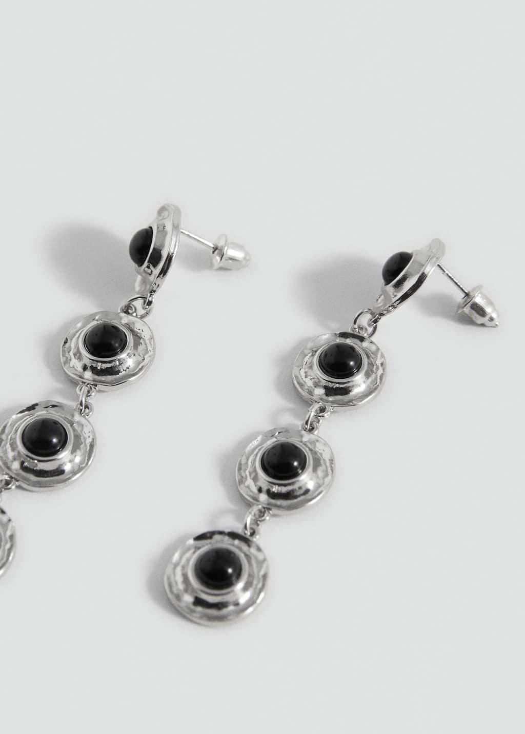 Mango Teen Stone Hanging Earrings Silver
