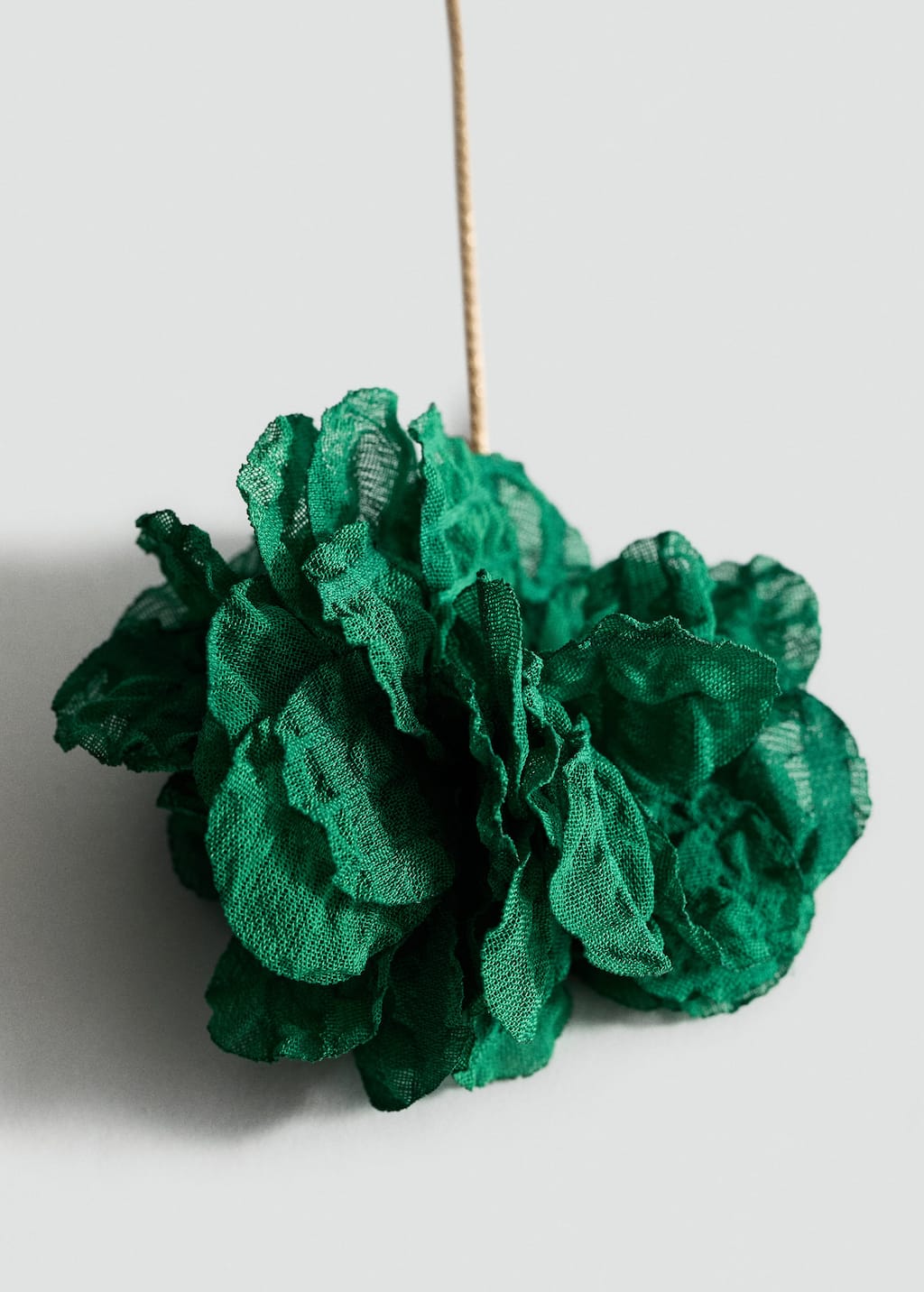 Mango Boucles D'oreilles Fleur Pendentif Texture Vert Pastel - Femme - Taille Unique -
