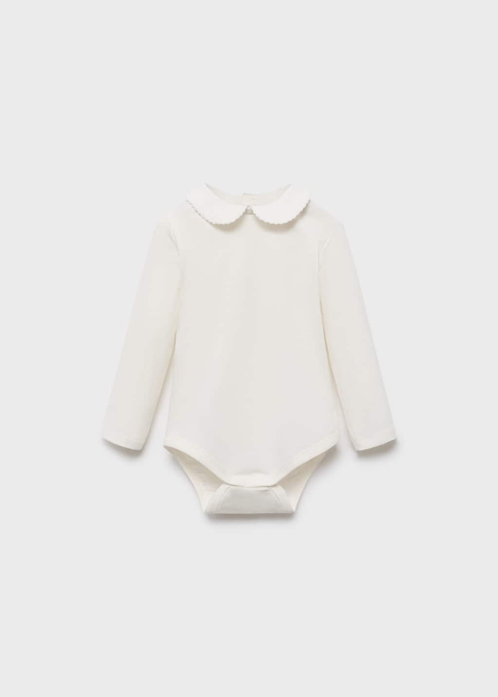 Cotton bodysuit with Peter Pan collar