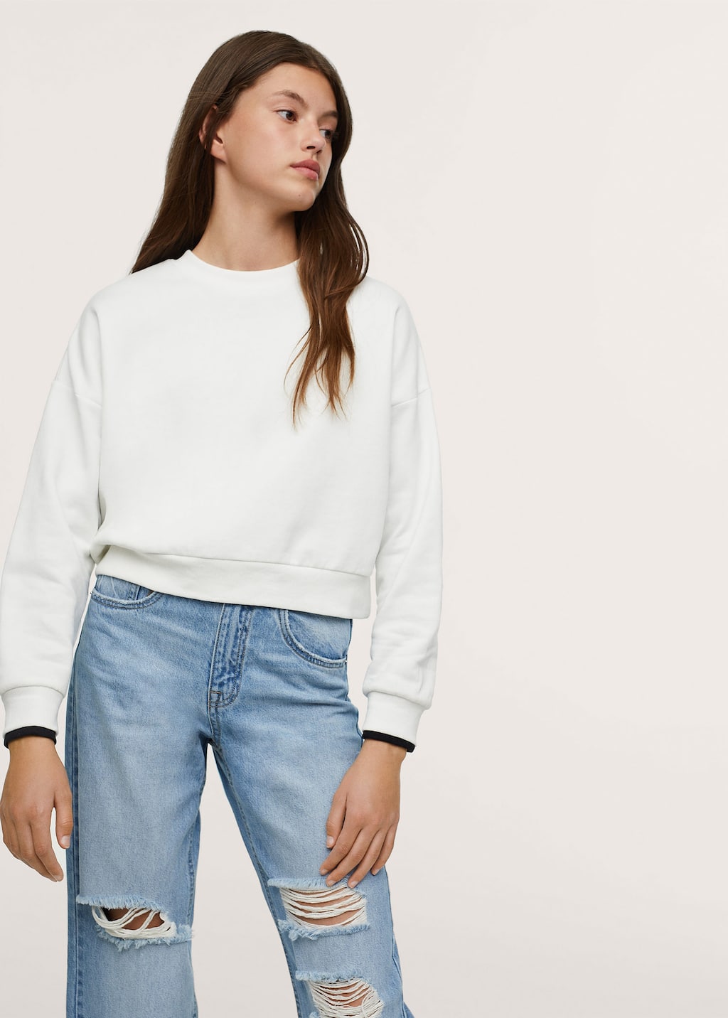 cropped oversized sweatshirt