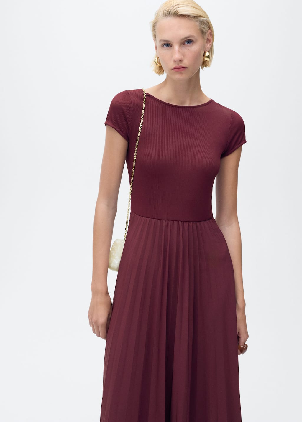 Combined pleated dress